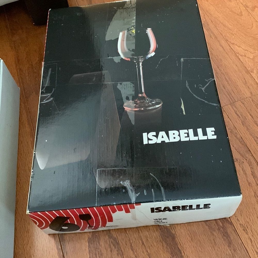 Vintage Set of six Bohemia Fine Lead Crystal 190 ML clear Wine Glasses